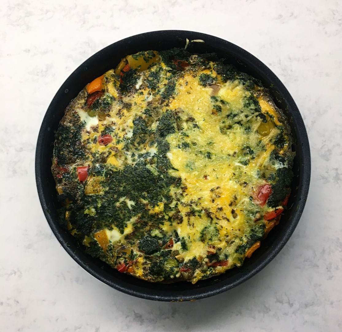 spinach and bell pepper omelet